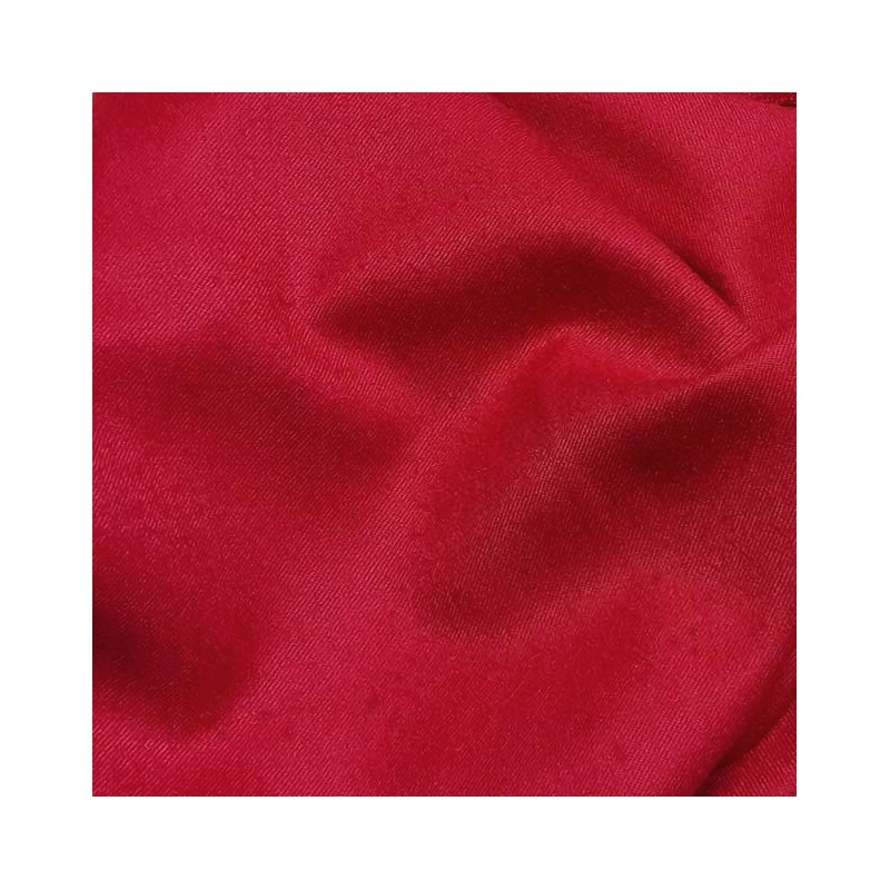 Tissu flanelle de laine polyester rouge