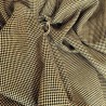 Tissu pied de poule bicolore noir et jaune