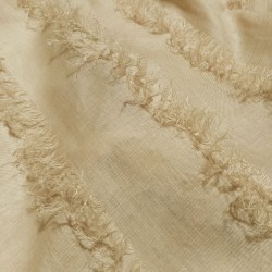 Tissu lin franges coupées main