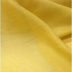 Voile de lin Jaune pour rideau