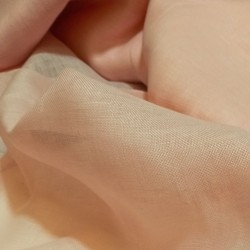 Voile de lin rose pour rideaux