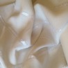 Tissu lin à rayures bayadères blanc