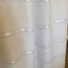 Tissu lin à rayures bayadères blanc
