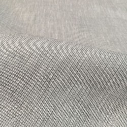 Tissu diagonale en lin deux ton effet argent