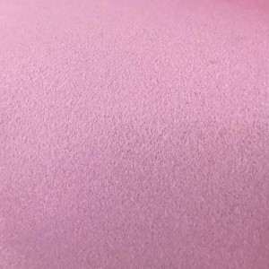 Tissu uni en laine et cachemire rose