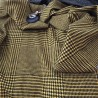 Tissu Prince de Galles géant noir jaune en laine