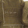 Tissu Prince de Galles géant noir jaune en laine