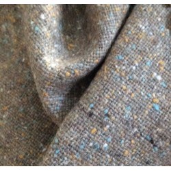 Tissu tweed gris tourterelle effet chiné