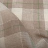 Tissu à carreaux couleur naturel du lin