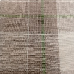 Tissu à carreaux couleur naturel du lin