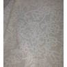 Coton Blanc sur Blanc Motif Floral - Effet brodé & Transparence