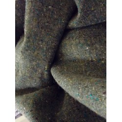Tissu tweed de laine vert