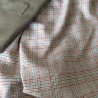 Tissu Prince de Galles en lin et soie sauvage