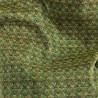 Tissu en Laine Kaki - Motif Géométrique Style Vasarely