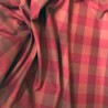 Tissu Laine Flanelle à Carreaux Bordeaux & Marron - Fabrication Française
