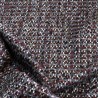 Tissu tweed bouclé bordeaux