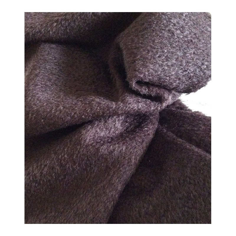 Tissu Mohair et Laine Marron Acajou au Mètre | Mon Beau Tissu