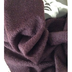 Tissu Mohair et Laine Marron Acajou au Mètre | Mon Beau Tissu