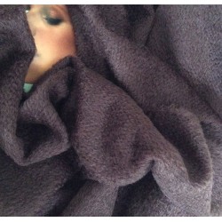 Tissu Mohair et Laine Marron Acajou au Mètre | Mon Beau Tissu