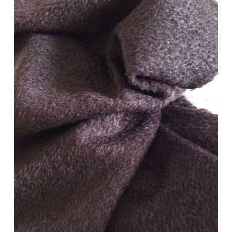 Tissu Mohair et Laine Marron Acajou au Mètre | Mon Beau Tissu