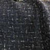Echantillon : Tissu Tweed de Laine Bleu Gris Subtil - Élégance Classique & Moderne