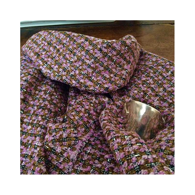 Tissu Tweed à Carreaux Multicolore