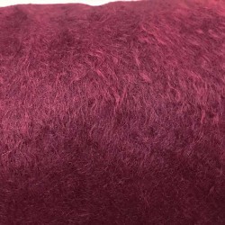 Echantillon : Tissu Mohair & Laine Bordeaux Impérial - Ultra Chaud & Moelleux