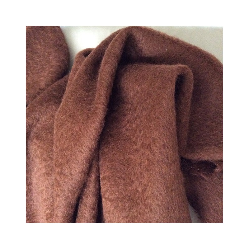 Tissu Mohair et Laine Caramel au Mètre | Mon Beau Tissu