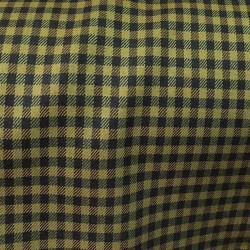 Echantillon : Tissu Flanelle 100% Laine à Carreaux Kaki & Marron