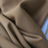 Tissu satin de laine 100% peignée coloris camel brillant pour tailleur et rideaux