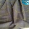 Tissu carreaux gris et kaki rayure vert anis en laine et polyester pour costume et rideaux