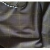 Tissu carreaux gris et kaki rayure vert anis en laine et polyester pour costume et rideaux