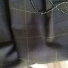 Tissu carreaux gris et kaki rayure vert anis en laine et polyester pour costume et rideaux