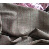 Tissu Prince de Galles gris foncé extensible en laine et polyester pour tailleur et rideaux anglais