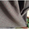 Tissu Prince de Galles gris foncé extensible en laine et polyester pour tailleur et rideaux anglais