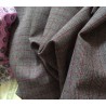 Tissu Prince de Galles gris foncé extensible en laine et polyester pour tailleur et rideaux anglais