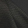 Tissu tweed noir effet astrakan épais en laine et acrylique pour manteau et plaid chic