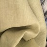 Tissu 100% lin ocre jaune chiné robuste pour couture de tailleur veste et décoration de table