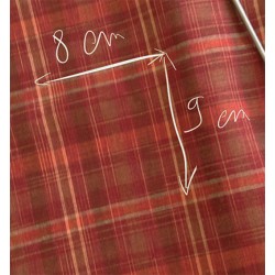 Tissu lin écossais cuivre et rouge brique résistant pour chemise trappeur robe et rideaux