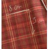 Tissu lin écossais cuivre et rouge brique résistant pour chemise trappeur robe et rideaux