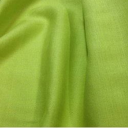 Tissu 100% lin vert anis stable et résistant pour chemise homme robe femme et voilage déco