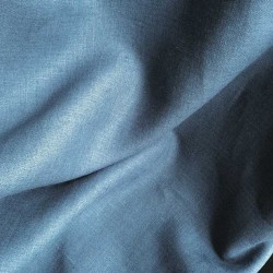 Tissu lin lourd bleu intense glacé pour couture de veste saharienne et recouvrement de fauteuil