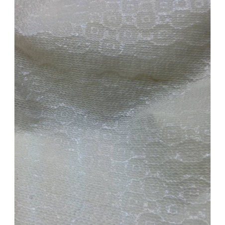Tissu Jacquard Laine & Mohair Blanc Écru - Aérien, Soyeux et Naturel