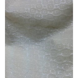 Tissu Jacquard Laine & Mohair Blanc Écru - Aérien, Soyeux et Naturel