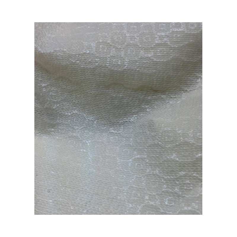 Tissu Jacquard Laine & Mohair Blanc Écru - Aérien, Soyeux et Naturel