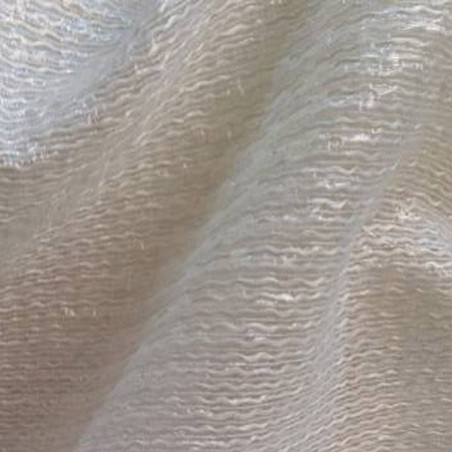Tissu Jacquard Laine & Mohair Blanc Écru - Brillance Soyeuse
