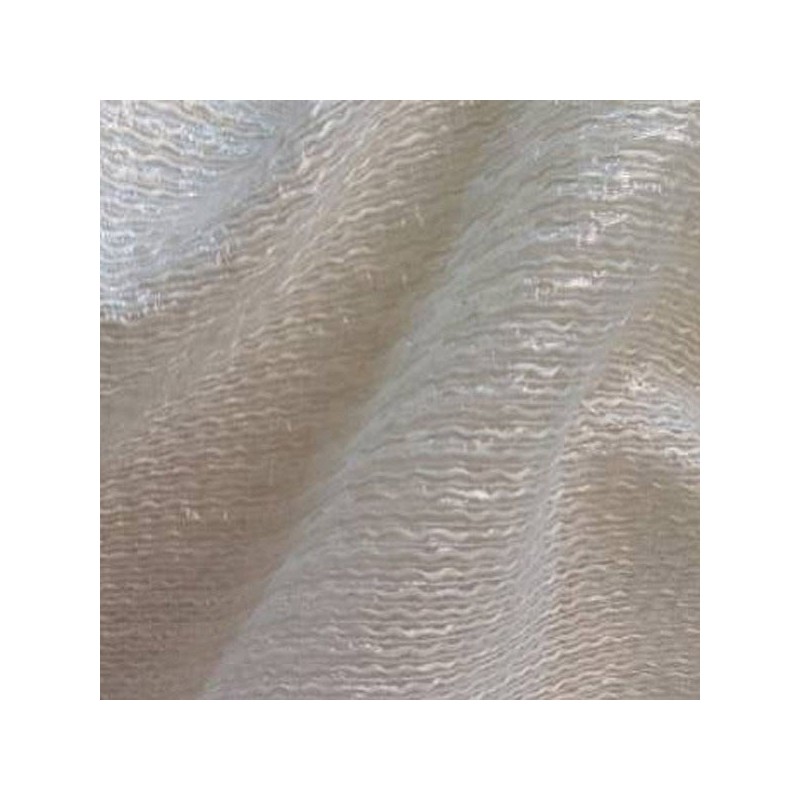 Tissu Jacquard Laine & Mohair Blanc Écru - Brillance Soyeuse