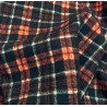 Echantillon : Tissu Flanelle Laine & Coton Écossais - Rouge et Noir - Isolant & Robuste