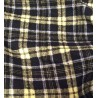 Tissu Laine Bouillie Écossaise 3D - Jaune & Noir - Effet Cloqué & Isolant Naturel