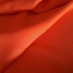 Tissu Chambray 100% Lin Orangé Cuivre - Frais & Lumineux